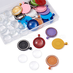 Наборы для изготовления плоских круглых подвесок своими руками&nbsp;DIY-TA0008-46