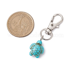 Подвесные украшения из синтетического говлита в виде морской черепахи&nbsp;HJEW-JM02382