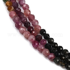Нити из натуральных разноцветных турмалиновых бусин&nbsp;G-S388-A01-3mm