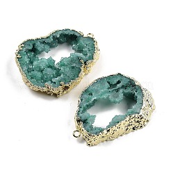 Крашеные самородков натуральный druzy Geode Агат большие подвески&nbsp;G-M287-08