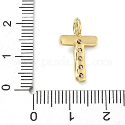 Латунные микропаве прозрачные подвески с фианитом&nbsp;KK-I476-01G-T