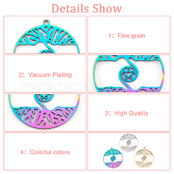 12 шт. подвески из нержавеющей стали 304 двух цветов&nbsp;STAS-DC0010-03