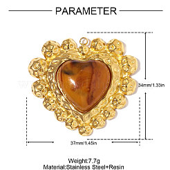 Подвески из нержавеющей стали 304 из смолы&nbsp;STAS-OY008-99G