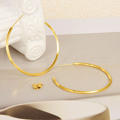 Модные круглые серьги-гвоздики из нержавеющей стали 304&nbsp;JZ8742-2