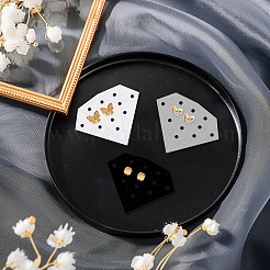 15 шт. 3-х цветные акриловые органайзеры для сережек&nbsp;EDIS-WH20016-001