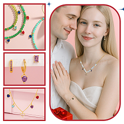 16шт 8 цвета латунные микро проложить кубический цирконий шармы&nbsp;KK-PH0014-12