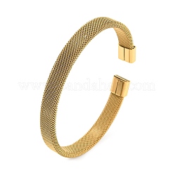 Браслеты-манжеты из нержавеющей стали 304 для женщин&nbsp;LS-BJEW-D022-01C-G