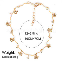 Алюминиевые хрустальные стразы бабочка кисточка ожерелья для женщин&nbsp;FS-WG607C8-01