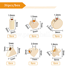 36 шт. 6 латунных бусины и разделительные бусины&nbsp;KK-BC0002-26G