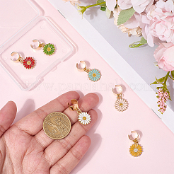 6 шт. подвеска-стетоскоп в виде цветка из сплава&nbsp;HJEW-SP0001-35