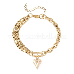 Браслеты шарма сплава сердца&nbsp;BJEW-JB12775-02