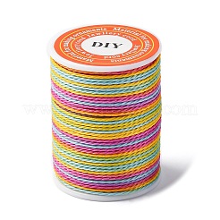 Сегментный окрашенный витой вощеный полиэфирный шнур&nbsp;YC-C003-01