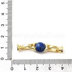 Натуральный окрашенный лазурит с латунными застежками-защелками&nbsp;G-G141-03G-18