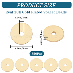 550 шт. Латунные дистанционные бусины&nbsp;KK-CN0002-48