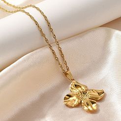 Летние пляжные ожерелья из нержавеющей стали 304 с подвеской в виде веревки и цепи для женщин&nbsp;STAS-Z108-01G-06