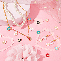 120шт 6 цвета сплава эмалевые подвески&nbsp;ENAM-PH0002-34