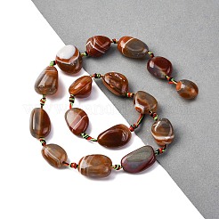 Натуральные полосатые агатовые / полосатые агатовые бусинки&nbsp;G-S381-01B