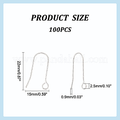 100 шт. крючки для сережек из нержавеющей стали 316&nbsp;STAS-UN0041-94
