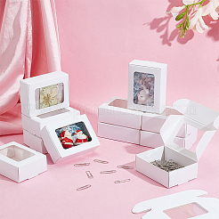 Складные креативные почтовые коробки из крафт-бумаги с видимым окном&nbsp;CON-WH0113-08A-03