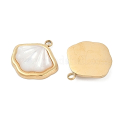 Подвески из натуральной белой ракушки из нержавеющей стали 304&nbsp;STAS-I325-026G