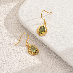 Винтажные серебряные серьги-подвески с овальным цирконием S925 для женщин XS5211