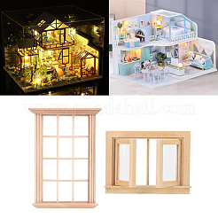 2 шт. 2 стиля мини-витрины деревянные&nbsp;DJEW-OC0001-12