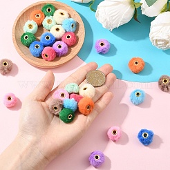 30 шт. 10 цвета имитация кроличьей шерсти европейские бусины&nbsp;FIND-YW0010-16