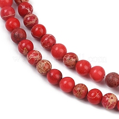 Нити бусин из окрашенного натурального регалита/императорской яшмы/морского осадка яшмы&nbsp;G-B124-C04