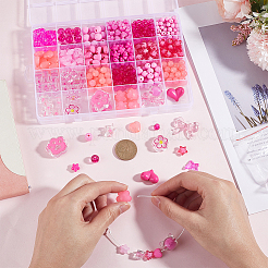 Наборы непрозрачных и прозрачных акриловых бусин&nbsp;MACR-SP0001-48D