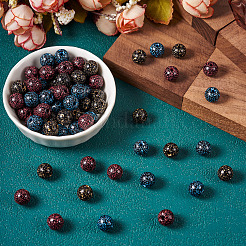 90шт 3 цвета непрозрачные акриловые бусины&nbsp;OACR-TA0002-57