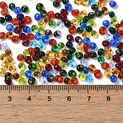 Стеклянные бусины прозрачных цветов&nbsp;X1-SEED-P006-02A-03