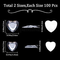 200 шт. 2-х видов акриловых стразовых кабошонов&nbsp;MACR-GF0001-03A