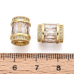 Латунные микро проложить кубического циркония бусы&nbsp;X-KK-P237-02G