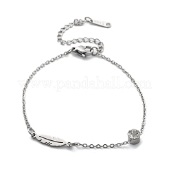 201 браслет-цепочка из нержавеющей стали&nbsp;LS-BJEW-H205-01E-P