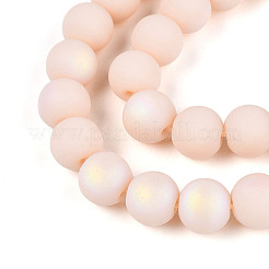 Нити из матовых непрозрачных стеклянных бусин&nbsp;GLAA-T032-P8mm-MBB09