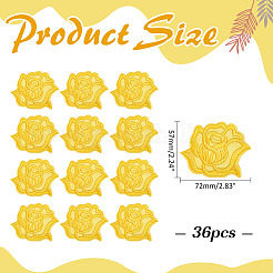 Цветочные компьютеризированные вышитые полиэстеровые самоклеящиеся нашивки&nbsp;PATC-WH0025-01A