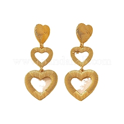 Серьги-гвоздики в форме сердца из цинкового сплава&nbsp;FS-WG20C8F-01