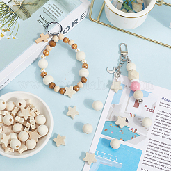 140шт 2 стиля деревянных бусин&nbsp;WOOD-SP0001-34