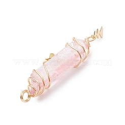 3 шт. 3 стиля гальванизированных подвесок из натурального кварцевого кристалла с заостренными концами из медной проволоки&nbsp;PALLOY-JF03766-05