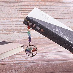 4шт 2 стильные закладки из бисера с драгоценными камнями AJEW-SZ0002-31