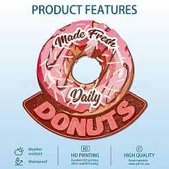 Старинный металлический оловянный знак&nbsp;AJEW-WH0409-006