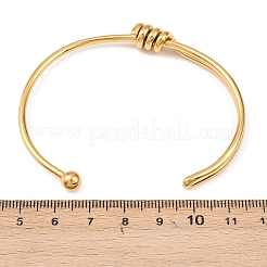 Браслеты-манжеты из нержавеющей стали 304 для женщин&nbsp;BJEW-C129-06G