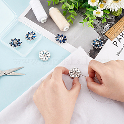 6 шт. латунные пуговицы со стразами&nbsp;FIND-FG0001-96B