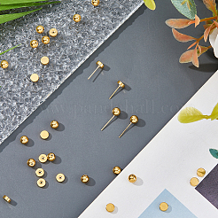 40 шт. 4 стиля 303 нержавеющая сталь гайки для сережек&nbsp;STAS-HS0001-58G