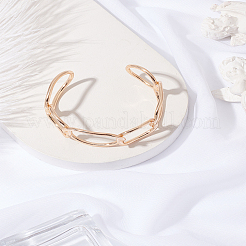 1шт электрофорез железные манжеты браслеты для женщин&nbsp;BJEW-LP0002-27G