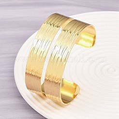 Браслеты-манжеты из нержавеющей стали 304 для женщин&nbsp;BJEW-P363-11G