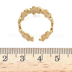 Регулируемые манжеты из нержавеющей стали 304 с открытыми кольцами для женщин&nbsp;LS-RJEW-Z122-03G-04