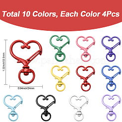40 шт. 10-цветные поворотные застежки из цинкового сплава с покрытием для выпечки&nbsp;FIND-SP0004-88
