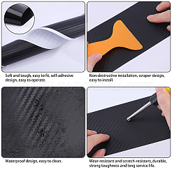 8 комплект 2-х видов универсальных защитных накладок на пороги дверей автомобиля из ПВХ&nbsp;DIY-AR0004-42B