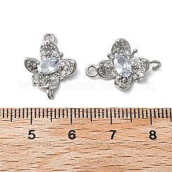 Шармы-соединители из латуни с микропаве из кубического циркония&nbsp;KK-Z103-10P-02